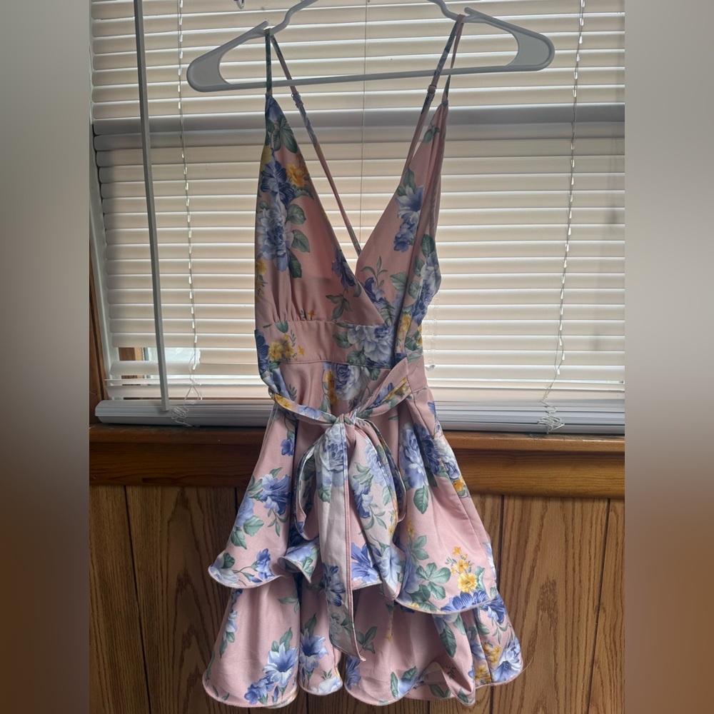 Floral Pink Sleeveless Dress- STEPS NY